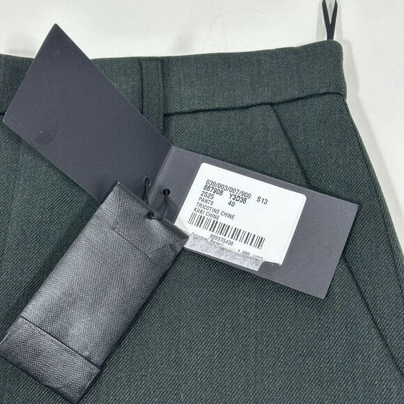 Saint Laurent YSL F40 US 8 Wide Leg Wool Culottes High Rise Dark Green NWT $1390 - Picture 6 of 12